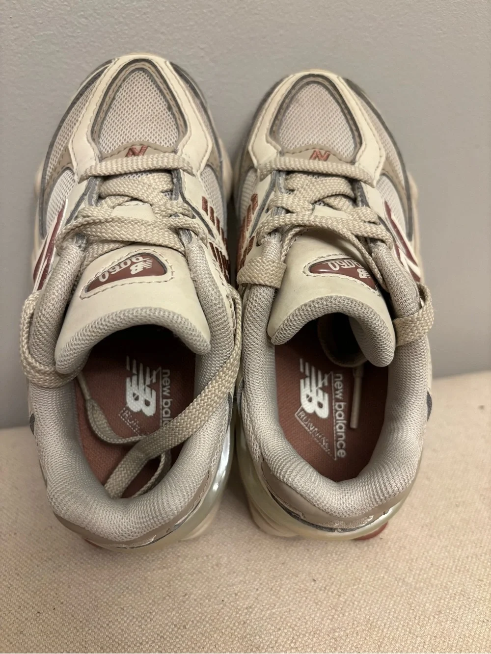 New Balance 9060 Toddler Sz 11 Bone Sparrow Cream Grey Chunky Sneakers IV9060GC
